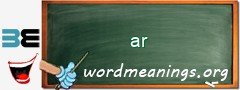 WordMeaning blackboard for ar
